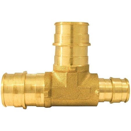 APOLLO Valves Expansion Series Reducing Pipe Tee, 34 x 12 x 34 in, Barb, Brass, 200 psi Pressure EPXT341234